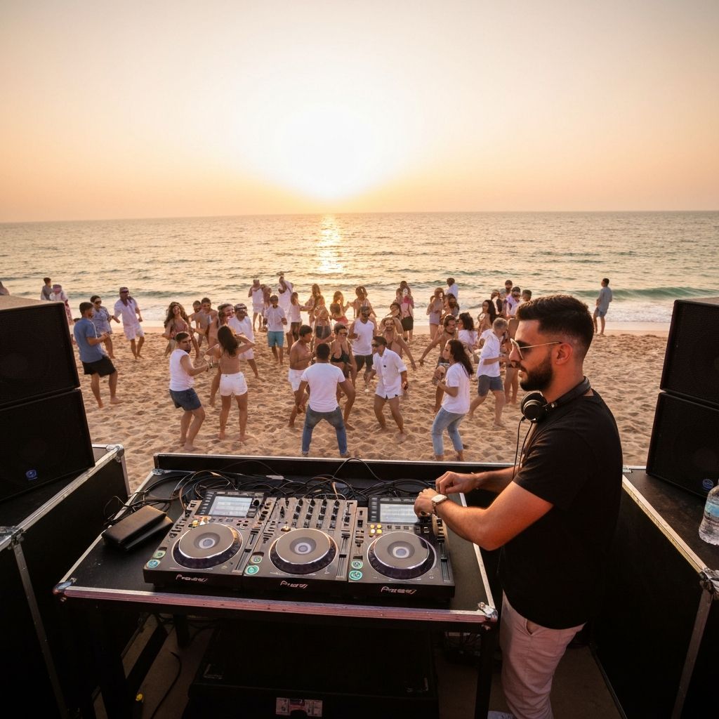 Beach Party Dubai Sunset